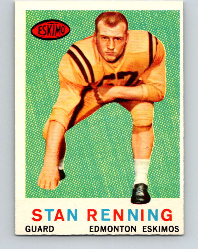 1959 Topps CFL Football #47 Stan Renning, Edmonton Eskimos  V32634