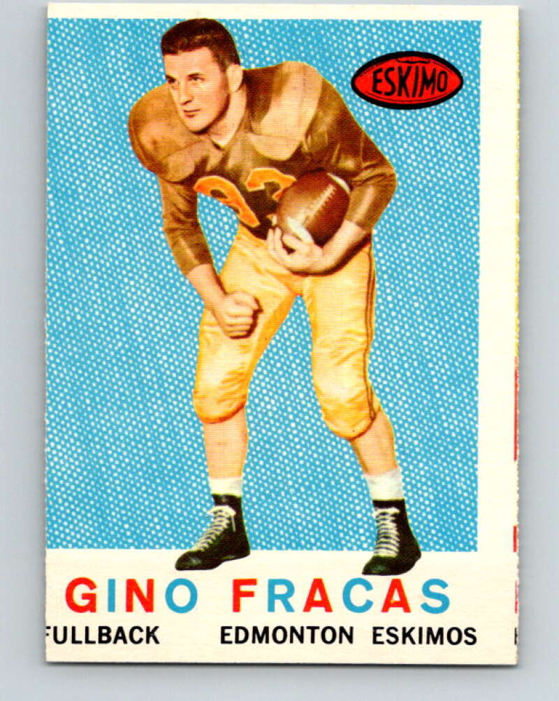 1959 Topps CFL Football #48 Gino Fracas, Edmonton Eskimos  V32639