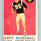 1959 Topps CFL Football #70 Jerry McDougall, Hamilton Tiger-cats  V32664