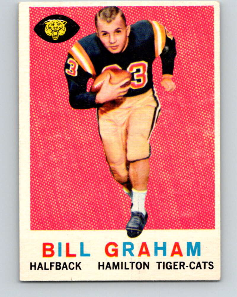 1959 Topps CFL Football #76 Bill Graham, Hamilton Tiger-cats  V32671