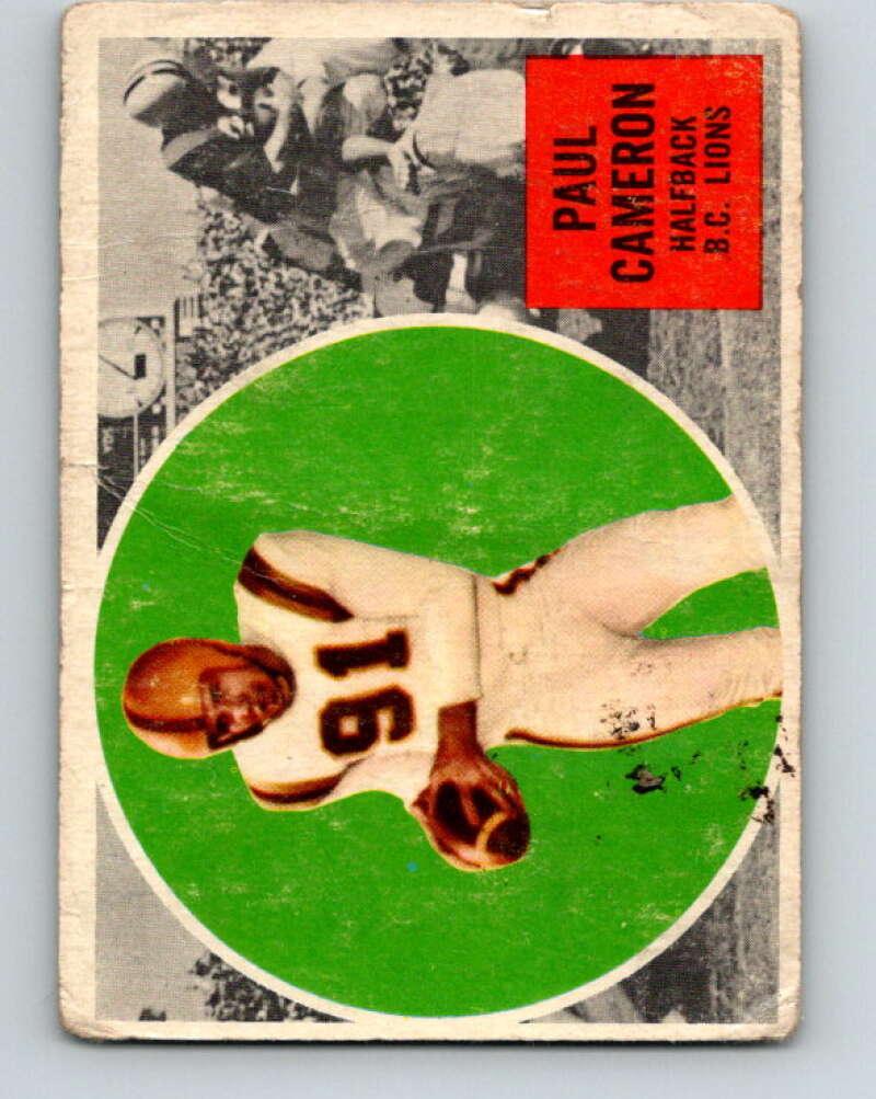 1960 Topps CFL Football #2 Paul Cameron, B.C. Lions  V32683