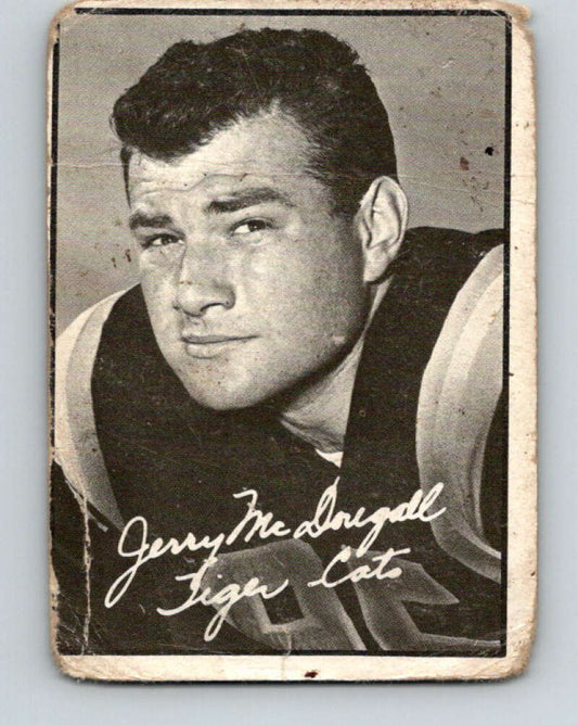 1961 Topps CFL Football #51 Jerry McDougall, Hamilton Tiger-cats  V32709