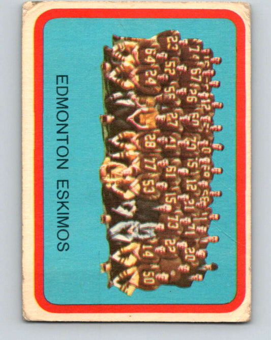 1963 Topps CFL Football #29 Edmonton Eskimos Team Picture  V32734