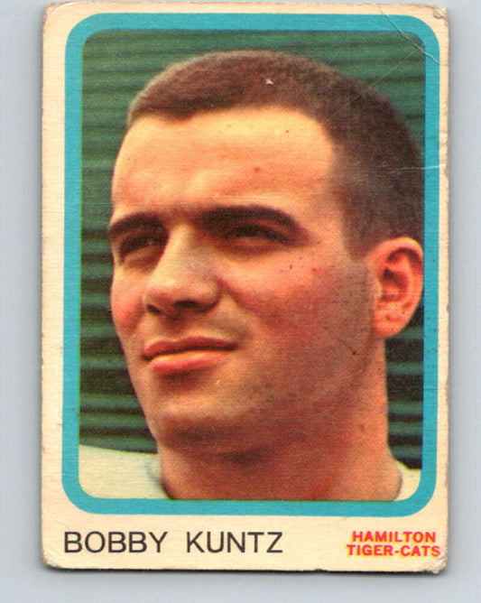 1963 Topps CFL Football #38 Bobby Kuntz, Hamilton Tiger-cats  V32736