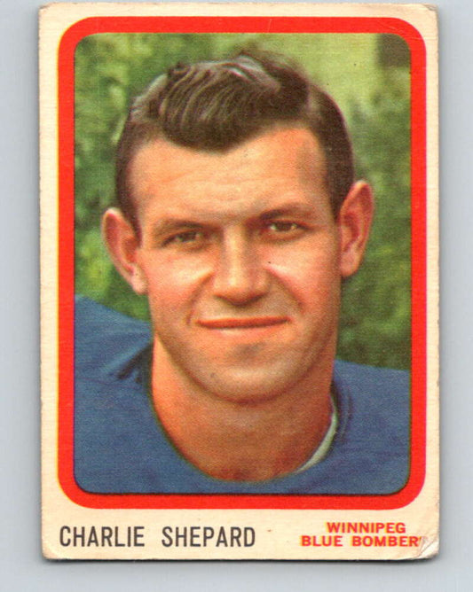 1963 Topps CFL Football #81 Charlie Shepard, Winnipeg Blue Bombers  V32748