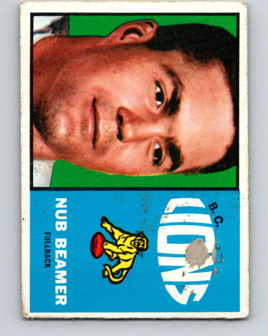 1964 Topps CFL Football #4 Nub Beamer, B.C. Lions  V32750