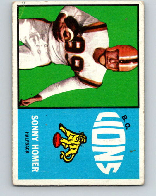 1964 Topps CFL Football #7 Sonny Homer, B.C. Lions  V32751