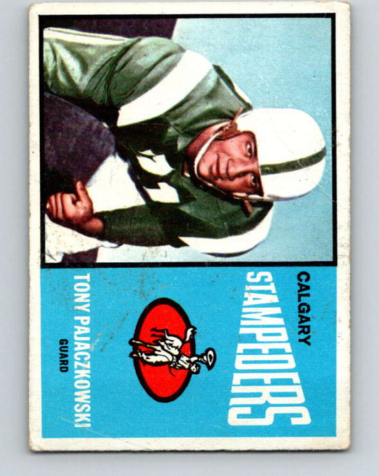 1964 Topps CFL Football #16 Tony Pajaczkowski, Calgary Stampeders  V32756