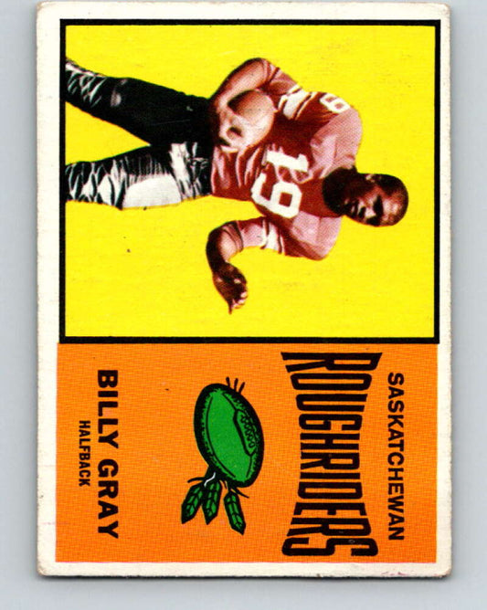 1964 Topps CFL Football #64 Billy Gray, Sask. Roughriders  V32772