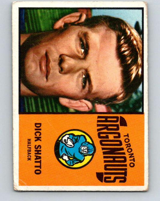 1964 Topps CFL Football #70 Dick Shatto, Toronto Argonauts  V32775
