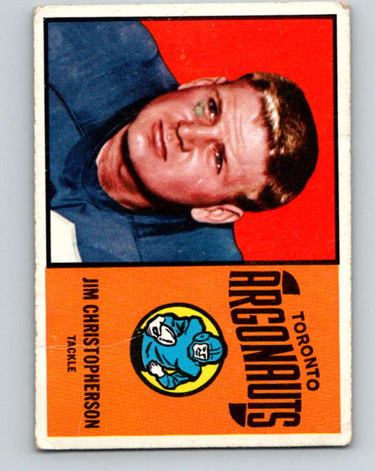 1964 Topps CFL Football #73 Jim Christopherson, Toronto Argonauts  V32777