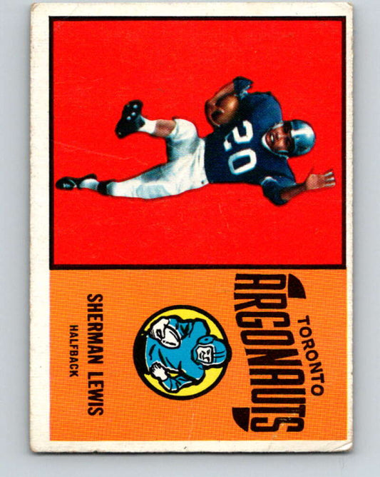 1964 Topps CFL Football #74 Sherman Lewis, Toronto Argonauts  V32779