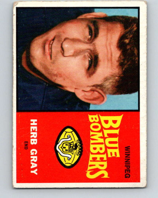 1964 Topps CFL Football #83 Herb Gray, Winnipeg Blue Bombers  V32782