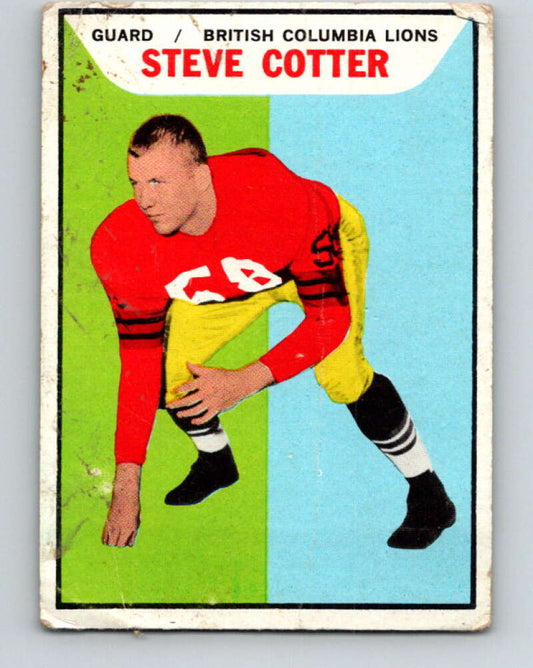 1965 Topps CFL Football #5 Steve Cotter, British Columbia Lions  V32789