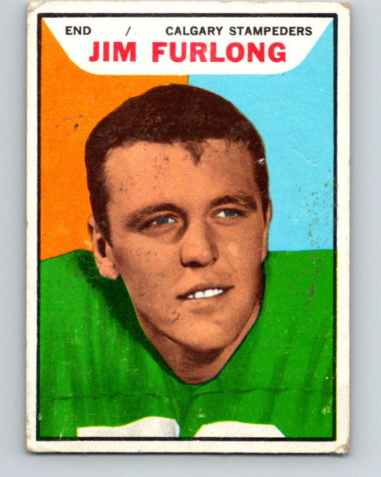 1965 Topps CFL Football #20 Jim Furlong, Calgary Stampeders  V32797