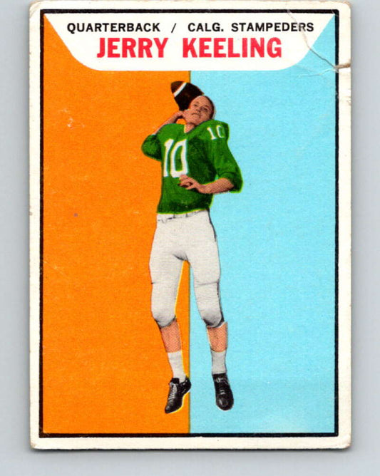 1965 Topps CFL Football #23 Jerry Keeling, Calgary Stampeders  V32800