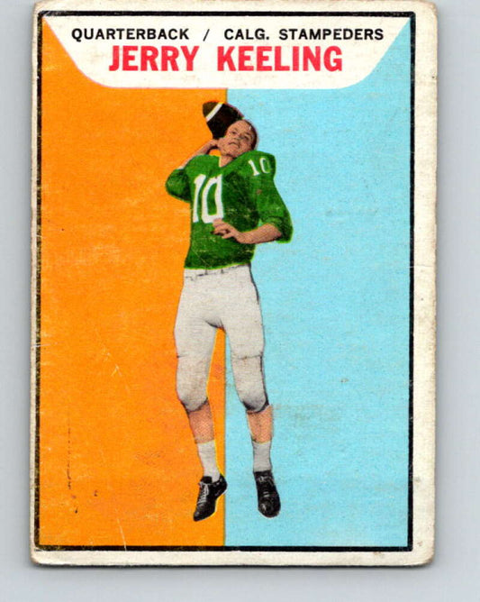 1965 Topps CFL Football #23 Jerry Keeling, Calgary Stampeders  V32801