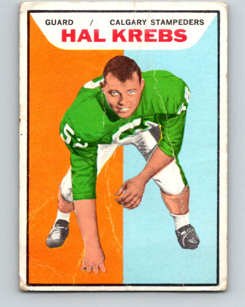 1965 Topps CFL Football #24 Hal Krebs, Calgary Stampeders  V32803