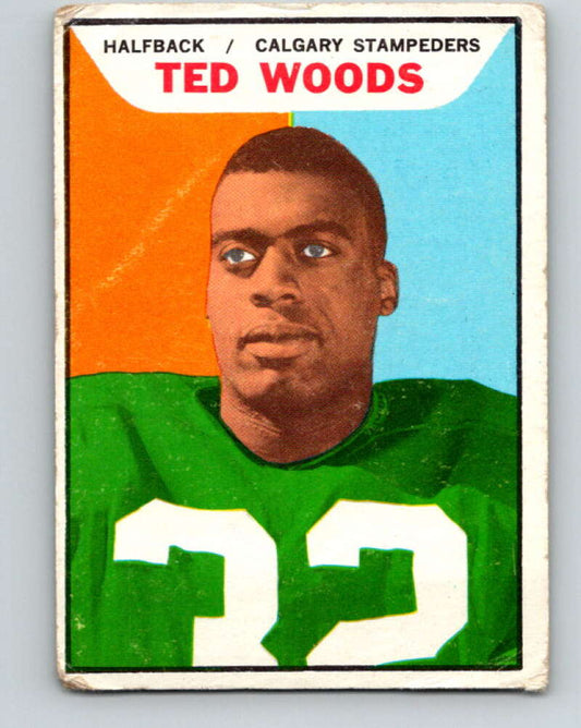 1965 Topps CFL Football #29 Ted Woods, Calgary Stampeders  V32806