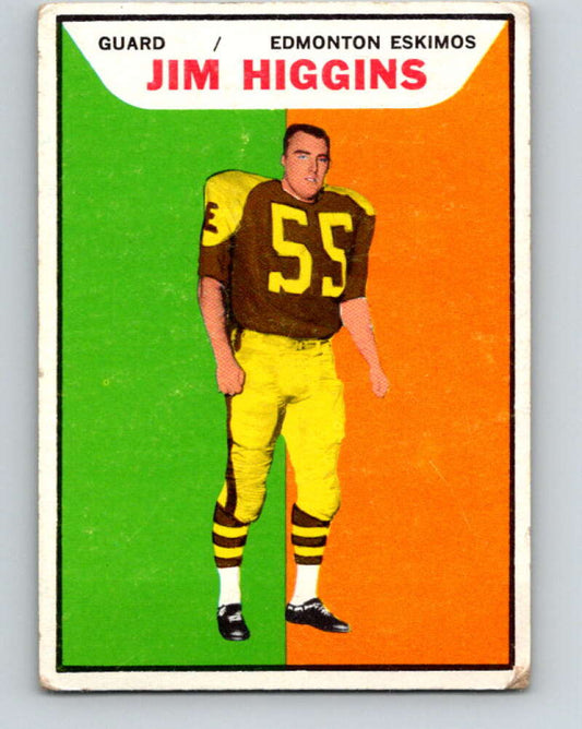 1965 Topps CFL Football #36 Jim Higgins, Edmonton Eskimos  V32809