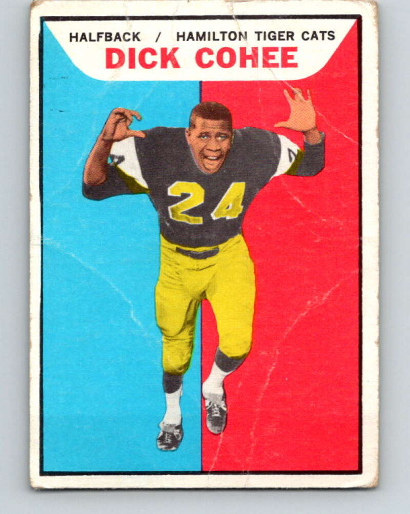 1965 Topps CFL Football #47 Dick Cohee, Hamilton Tiger Cats  V32817