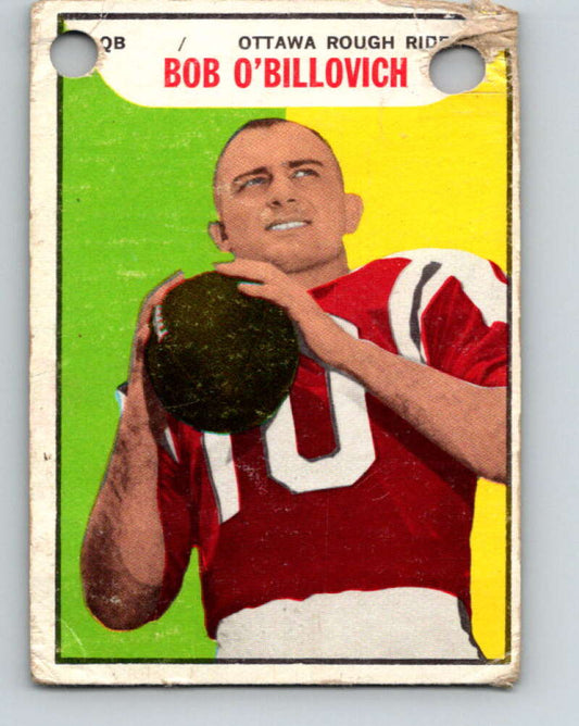 1965 Topps CFL Football #82 Bob O'Billovich Rough Riders  V32836