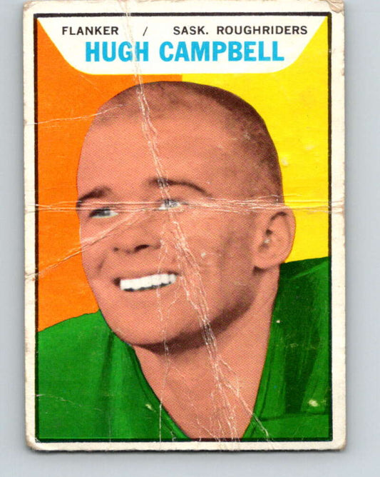 1965 Topps CFL Football #91 Hugh Campbell, Sask. Roughriders  V32839