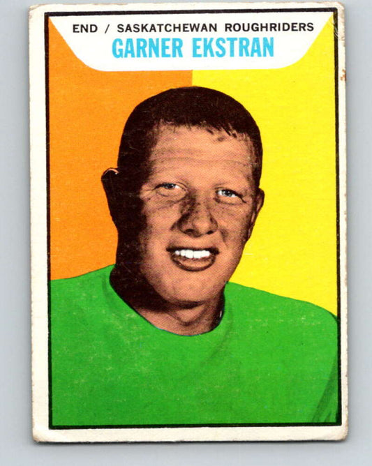 1965 Topps CFL Football #93 Garner Ekstran, Sask. Roughriders  V32840