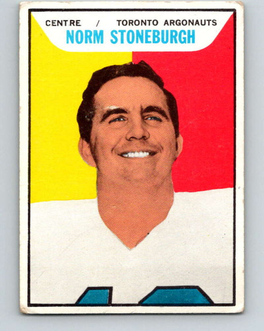 1965 Topps CFL Football #115 Norm Stoneburgh, Toronto, Argonauts  V32856