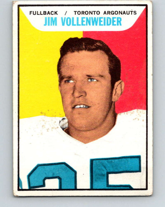 1965 Topps CFL Football #116 Jim Vollenweider, Toronto Argonauts  V32857