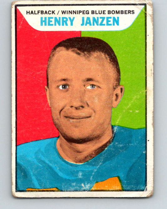 1965 Topps CFL Football #121 Henry Janzen, Winnipeg Blue Bombers  V32859