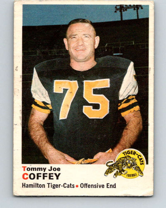 1970 O-Pee-Chee CFL Football #13 Tommy Joe Coffey, Hamilton Tiger-cats  V32920