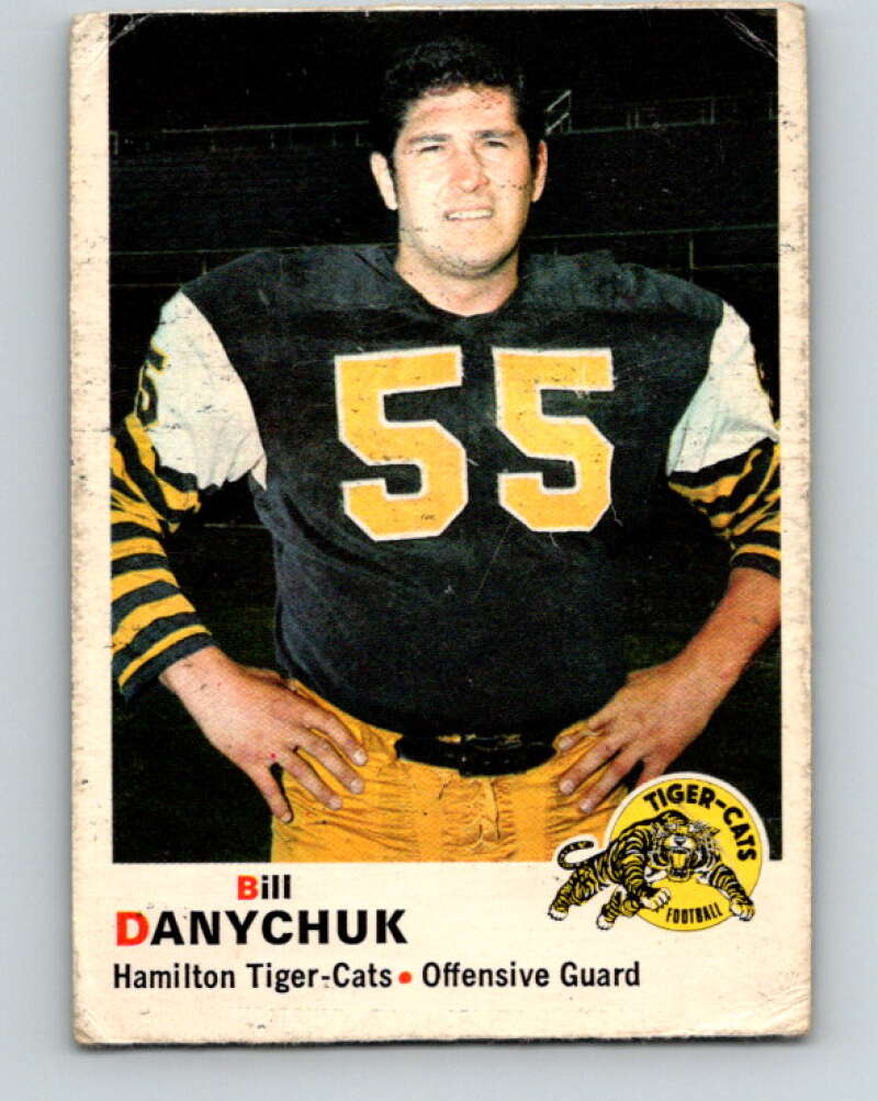 1970 O-Pee-Chee CFL Football #20 Bill Danychuk, Hamilton Tiger-cats  V32924