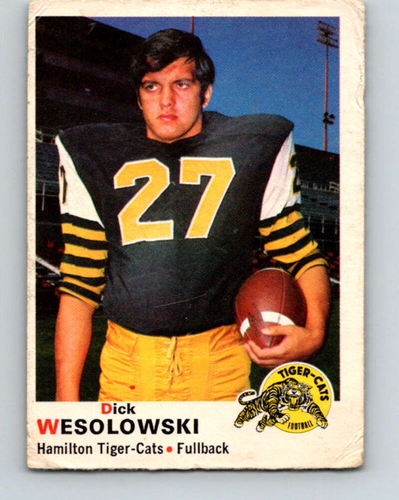 1970 O-Pee-Chee CFL Football #23 Dick Wesolowski, Hamilton Tiger-cats  V32925