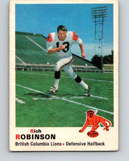 1970 O-Pee-Chee CFL Football #26 Rich Robinson, British Columbia Lions  V32928