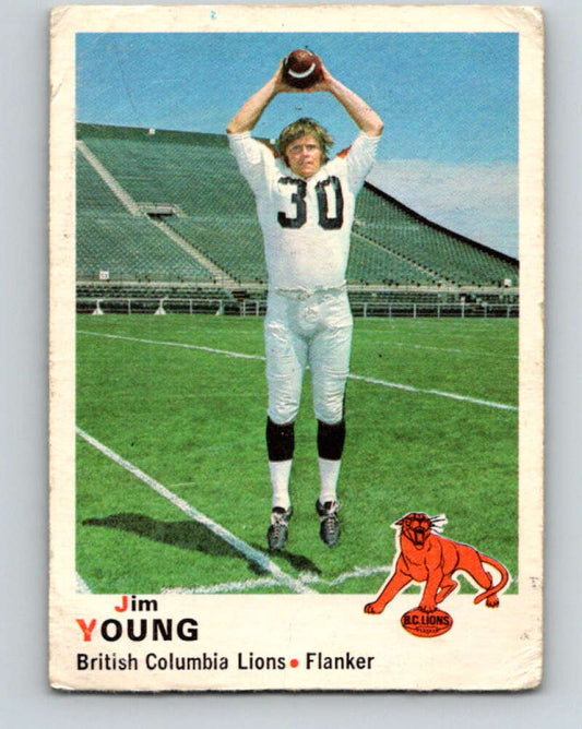 1970 O-Pee-Chee CFL Football #32 Jim Young, British Columbia Lions  V32930