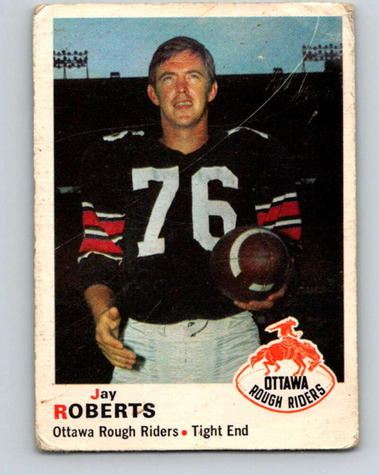 1970 O-Pee-Chee CFL Football #43 Jay Roberts, Ottawa Rough Riders  V32934