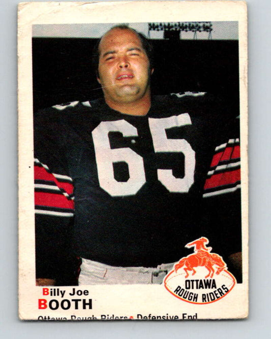 1970 O-Pee-Chee CFL Football #46 Billy Joe Booth, Ottawa Rough Riders  V32936