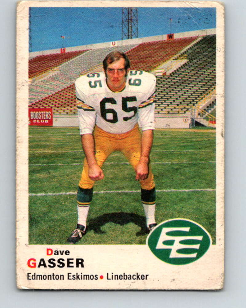 1970 O-Pee-Chee CFL Football #50 Dave Gasser, Edmonton Eskimos  V32938