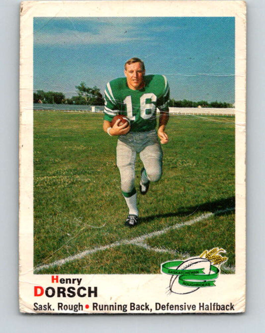 1970 O-Pee-Chee CFL Football #74 Henry Dorsch, Sask. Roughriders  V32949
