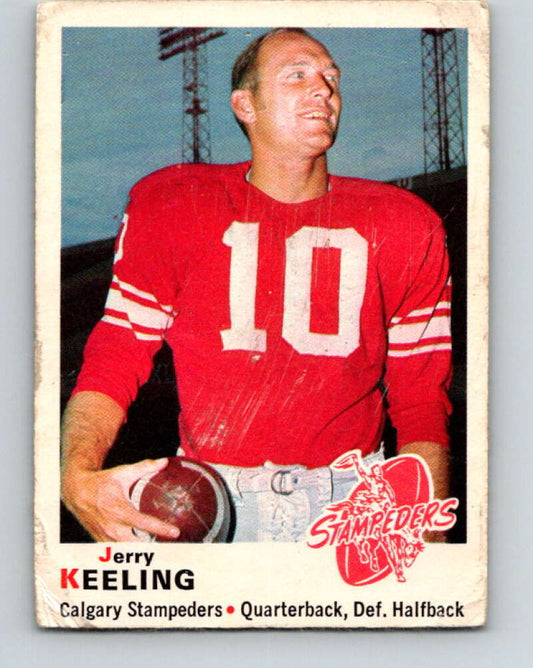 1970 O-Pee-Chee CFL Football #86 Jerry Keeling, Calgary Stampeders  V32953