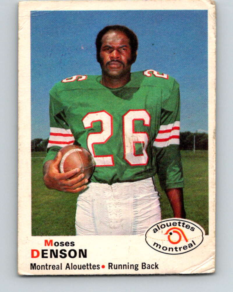 1970 O-Pee-Chee CFL Football #103 Moses Denson, Montreal Alouettes  V32961