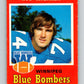 1971 O-Pee-Chee CFL Football #22 Rob McLaren, Winnipeg Blue Bombers  V32975