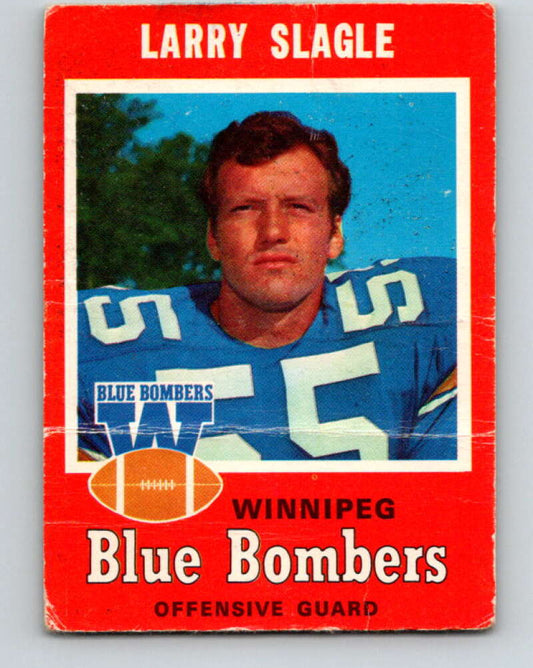 1971 O-Pee-Chee CFL Football #30 Larry Slagle, Winnipeg Blue Bombers  V32983