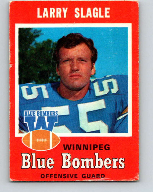 1971 O-Pee-Chee CFL Football #30 Larry Slagle, Winnipeg Blue Bombers  V32984