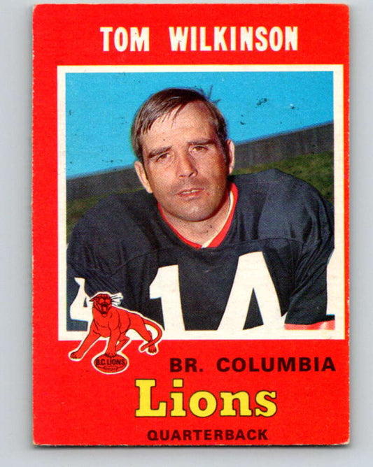 1971 O-Pee-Chee CFL Football #37 Tom Wilkinson, British Columbia Lions  V32986