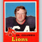1971 O-Pee-Chee CFL Football #43 Garret Hunspenger, Lions  V32991