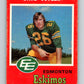 1971 O-Pee-Chee CFL Football #52 Dave Cutler, Edmonton Eskimos  V32994