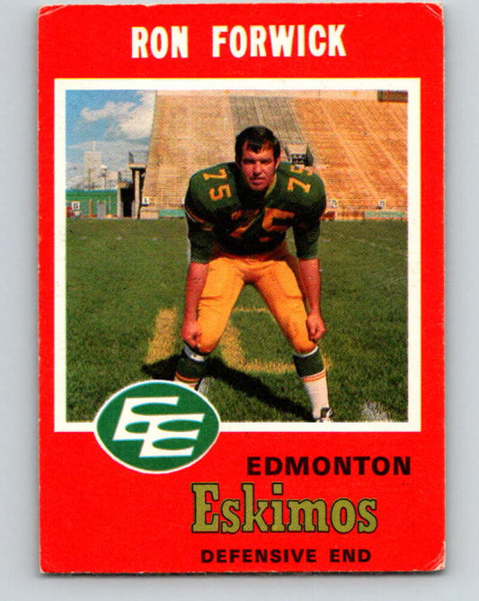 1971 O-Pee-Chee CFL Football #56 Ron Forwick, Edmonton Eskimos  V32997