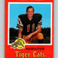 1971 O-Pee-Chee CFL Football #72 Wally Gabler, Hamilton Tiger Cats  V33008